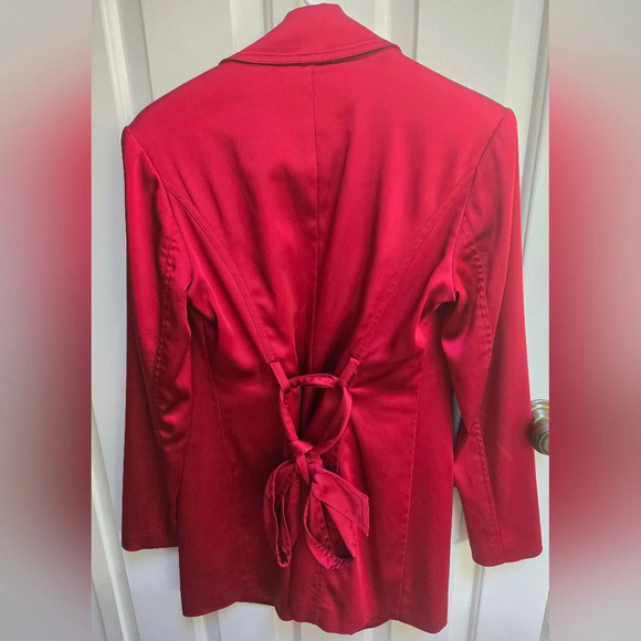 Cache cherry red long jacket, small - Picture 2 of 2